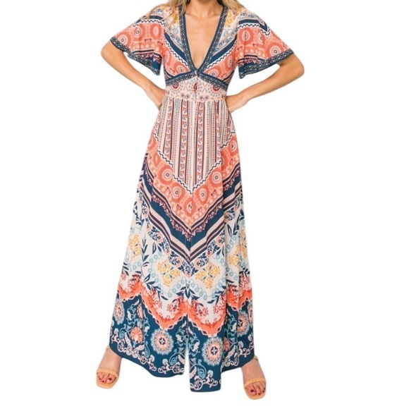 Flying Tomato Boho Maxi Dress Size S - Picture 1 of 11